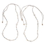 Lot 35 colliers blancs avec coquillages